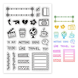 PVC Plastic Stamps, for DIY Scrapbooking, Photo Album Decorative, Cards Making, Stamp Sheets, Book Pattern, 16x11x0.3cm(DIY-WH0167-56-255)
