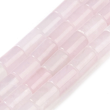 Natural Rose Quartz Beads Strands, Column, 12x8mm, Hole: 1.2mm, about 33pcs/strand, 15.63''(39.7cm)