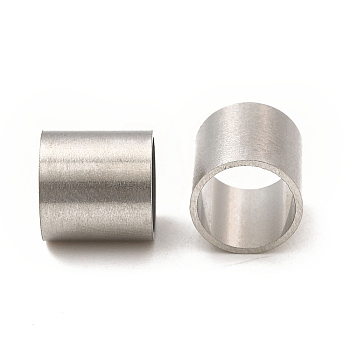 304 Stainless Steel Beads, Large Hole Beads, Column, Stainless Steel Color, 8x8mm, Hole: 7mm