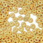 Tibetan Style Spacer Beads, Cadmium Free & Nickel Free & Lead Free, Donut, Golden, 7x2mm, Hole: 2mm(TIBEB-S030-G-FF)
