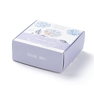 Creative Folding Wedding Candy Cardboard Box, Small Paper Gift Boxes, for Handmade Soap and Trinkets, Flower of Life Pattern, 7.7x7.6x3.1cm, Unfold: 24x20x0.05cm(CON-I011-01H)