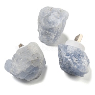 Nuggets Natural Aquamarine USB Night Light, Healing Raw Stone Night Lamp for Bedroom Home Decor, 32~47x26~42x30~55mm(G-Q170-02E)