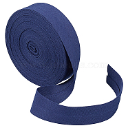 10M Polycotton Fold Over Ribbons, Flat, Prussian Blue, 3/4 inch(20mm), about 10.94 Yards(10m)/Bag(OCOR-BC0006-30B)