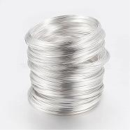 Carbon Steel Memory Wire, for Bracelet Making, Silver, 0.6mm(22 Gauge), 55mm, 2300 circles/1000g(FIND-S601-0.6x55mm-S)