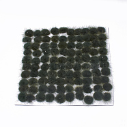 Faux Mink Fur Ball Decoration, Pom Pom Ball, For DIY Craft, Dark Olive Green, 2~2.5cm, about 100pcs/board(FIND-S267-2.5cm-04)
