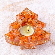 Natural Sunstone & Resin Candle Holder Molds, Christmas Tree, 110x110x31mm, Inner Diameter: 45mm(DJEW-H012-03F)