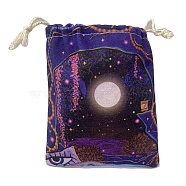 Canvas Cloth Packing Pouches, Drawstring Bags, Rectangle, 15~18x13~14cm(ZODI-PW0001-091-A17)