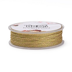 Polyester Metallic Thread, Goldenrod, 1mm, about 32.8 yards(30m)/roll(OCOR-G006-02-1.0mm-29)