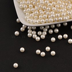 Imitation Pearl Acrylic Beads, No Hole, Round, Beige, 3mm, about 10000pcs/bag(OACR-S011-3mm-Z24)