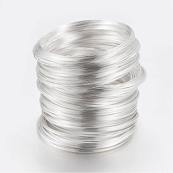 Carbon Steel Memory Wire, for Bracelet Making, Silver, 0.6mm(22 Gauge), 55mm, 2300 circles/1000g