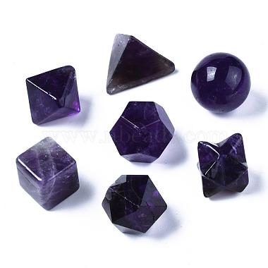 Mixed Shapes Amethyst Beads