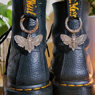 charmes de chaussures en alliage de papillon de nuit(PW-WG11959-01)-2