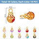 100Pcs 10 Color Crackle Glass Charms(PALLOY-AB00223)-2