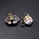 Natural Quartz Crystal Double Terminated Pointed Pendants(X-G-P049-05G)-1