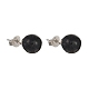 Natural & Synthetic Gemstone Bead Stud Earrings for Women or Men(EJEW-JE04626)-2