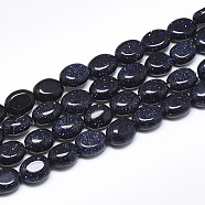 Synthetic Goldstone Beads Strands, Oval, 8x6x4mm, Hole: 1mm, about 49~50pcs/strand, 14.5 inch~14.7 inch(G-S357-B19)