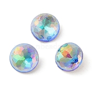 Glass Rhinestone Cabochons, Flat Back & Back Plated, Faceted, Diamond, Sphinx, 8x4.5mm(RGLA-L029-10A-SPLA)