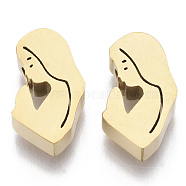 304 Stainless Steel Beads, Virgin Mary, Golden, 12x6.5x3mm, Hole: 2mm(X-STAS-S079-198G)