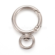 Alloy Swivel Clasps, Swivel Snap Hook, for Handbag Ornaments Decoration, Cadmium Free & Lead Free, Ring, Platinum, 40x27x5.5mm, Hole: 10x5mm(KEYC-H109-01P)