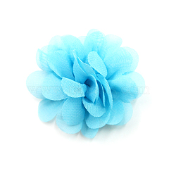 Lace Costume Accessories, Flower, Deep Sky Blue, 50mm(OHAR-Q142-05)