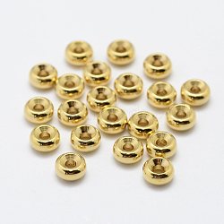 Brass Spacer Beads, Nickel Free, Donut, Raw(Unplated), 6x3mm, Hole: 2mm(KK-P095-19-A)