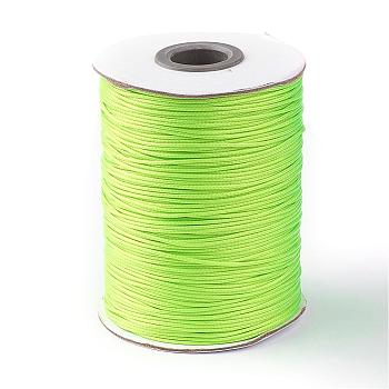 Korean Waxed Polyester Cord, Green Yellow, 1mm, about 85yards/roll