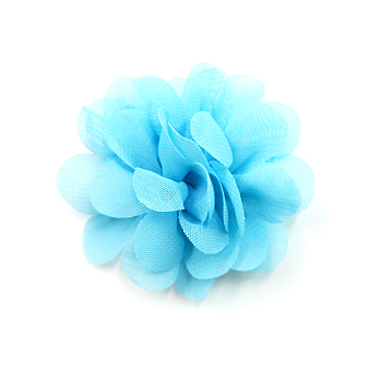 Lace Costume Accessories, Flower, Deep Sky Blue, 50mm