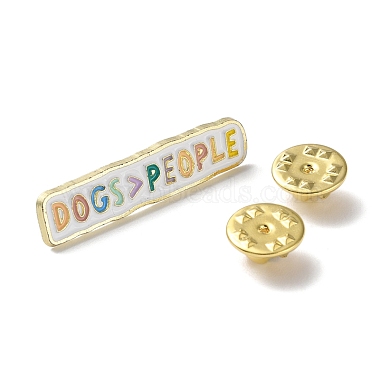 Wort Hunde&gt;Menschen Emaille-Pins(JEWB-D022-03D-G)-3