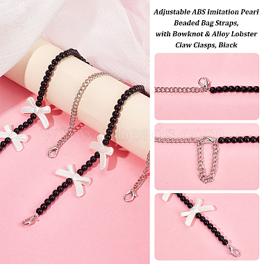 2Pcs Adjustable ABS Imitation Pearl Beaded Bag Straps(DIY-AR0003-16A)-4