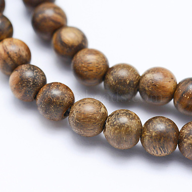 Brins de perles en bois de padouk africain naturel(WOOD-P011-02-6mm)-3