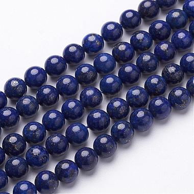 Dyed Grade A Natural Lapis Lazuli Beads Strands(GSR8mmC123)-2
