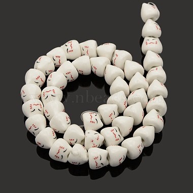 Handmade Kitten Bright Glazed Porcelain Ceramic Beads Strands(PORC-L017-A09)-2