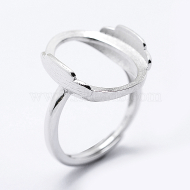 Componentes del anillo de dedo de plata de ley 925 con baño de rodio(STER-G027-10P)-3