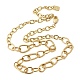 Brass Teardrop Link Chain Necklaces(NJEW-L013-14G)-4