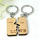 Romantic Gifts Ideas for Valentines Day Wood Hers & His Keychain(KEYC-E006-20)-1