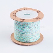 Cotton Thread Cords, Macrame Cord, For Jewelry Making, Colorful, 1mm, about 21.87 yards(20m)/roll(OCOR-I003-07)