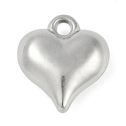 CCB Plastic Pendants, Heart, Platinum, 16x14x6mm, Hole: 2mm(CCB-G020-08P)