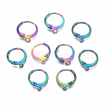Multi-color 304 Stainless Steel Leverback Earring Findings