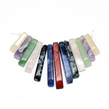 Natural & Synthetic Mixed Stone Bead Strands(G-Q481-49)-2