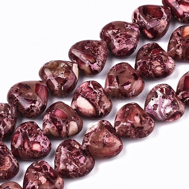 Pale Violet Red Heart Imperial Jasper Beads