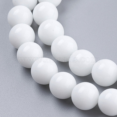 Opaque Glass Beads Strands(G-G027-R1-10mm)-3