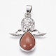 Synthetic Goldstone Pendants(G-G651-E01)-2