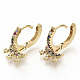 Brass Micro Pave Colorful Cubic Zirconia Dangle Hoop Earrings(EJEW-S208-074)-3