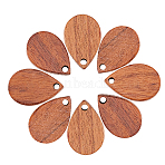 20Pcs Walnut Wood Pendants, Teardrop, Saddle Brown, 17x11x2.5mm, Hole: 1.6mm, 20pcs/box(WOOD-CJ0001-24)