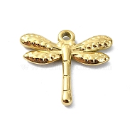 Ion Plating(IP) 304 Stainless Steel Pendants, Real 18K Gold Plated, Dragonfly, 18x20x2.5mm, Hole: 1.8mm(STAS-B058-21G-02)