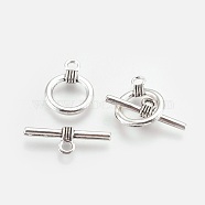 Alloy Toggle Clasps, Antique Silver, Ring: 20x15x2mm, Hole: 2.5mm, Bar: 26x9x3mm, Hole: 3mm(PALLOY-J659-23AS)