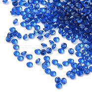 Cubic Zirconia Cabochons, Faceted Diamond, Dark Blue, 1x1mm(ZIRC-K090-1mm-01J)