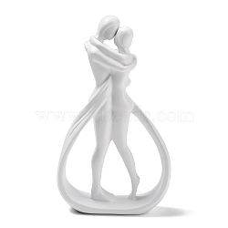Valentine's Day Resin Couple Figurine, for Home Desktop Decoration, White, 74x28x127.5mm(AJEW-E057-02A)