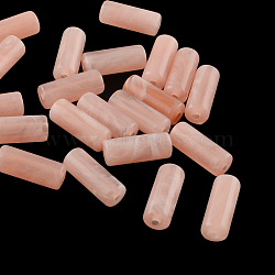 Column Imitation Gemstone Acrylic Beads, Light Coral, 20x8mm, Hole: 2mm, about 480pcs/500g(OACR-R030-09)