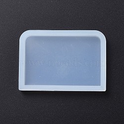 DIY Silicone Molds, Resin Casting Molds, Clay Craft Mold Tools, Rectangle, White, 67x47x7mm(AJEW-F030-03E)